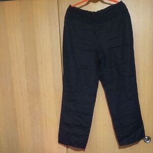 Coldwater Creek Black Linen Pants 14